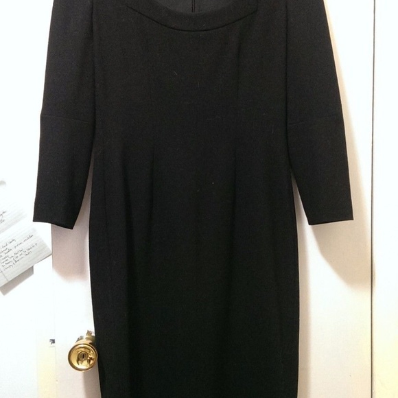 Alexander McQueen Black Wool Bodycon Dress